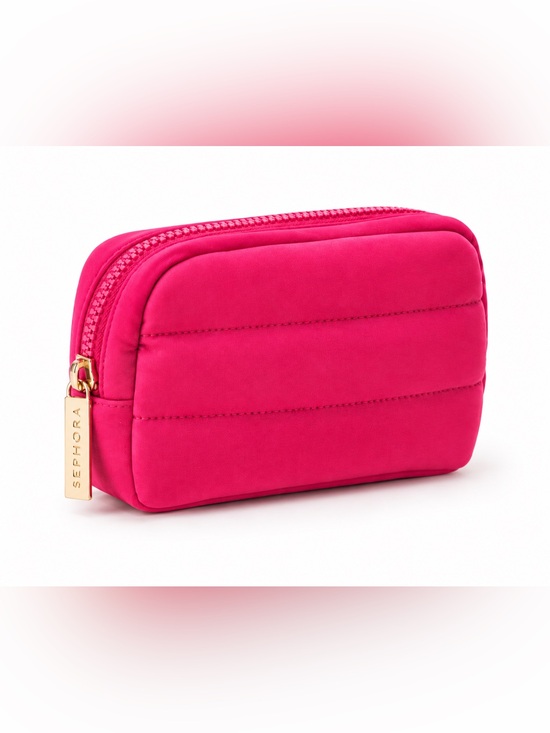 Sephora Handbags - Sephora Hot Pink Padded Makeup Bag Cosmetic Travel Pouch